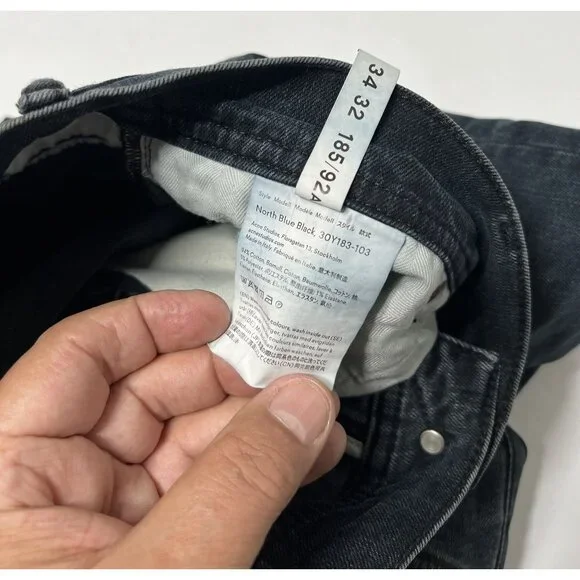 Acne Studios North Jeans in Blue Black